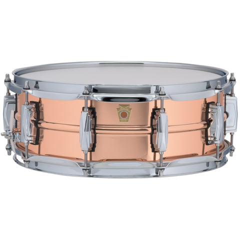 Ludwig LC660 Copper Phonic 5x14 Smooth Polished Shell, Imperial Lugs Snare Drum