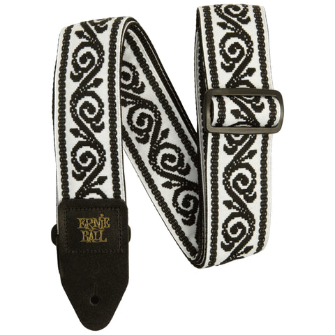 Ernie Ball Classic Jacquard Guitar Strap/Bass Strap - Black Vine