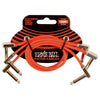 Ernie Ball Flat Ribbon Patch Cable 12in - Red - 3 Pack