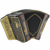 Alacran Accordion 34 Button 12 Bass Two Tone FBE/EAD Black Satin