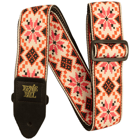 Ernie Ball Classic Jacquard Guitar Strap/Bass Strap - Cinnamon Needlepoint