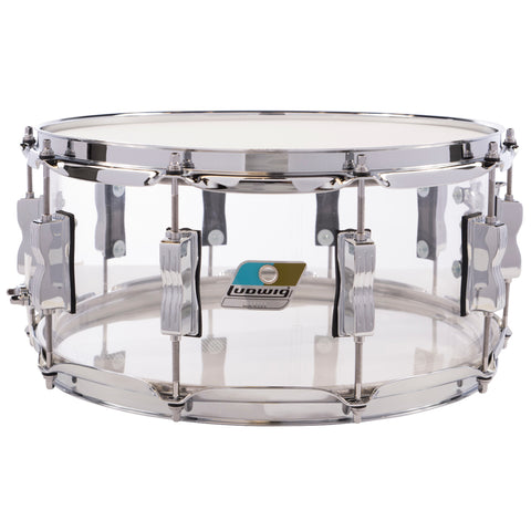 Ludwig Vistalite 6.5 x 14 Snare Drum Clear