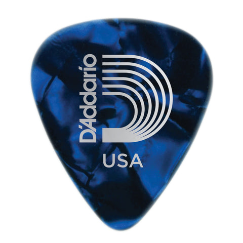 Planet Waves Blue Pearl Celluloid Guitar Picks, 100 pack, Light