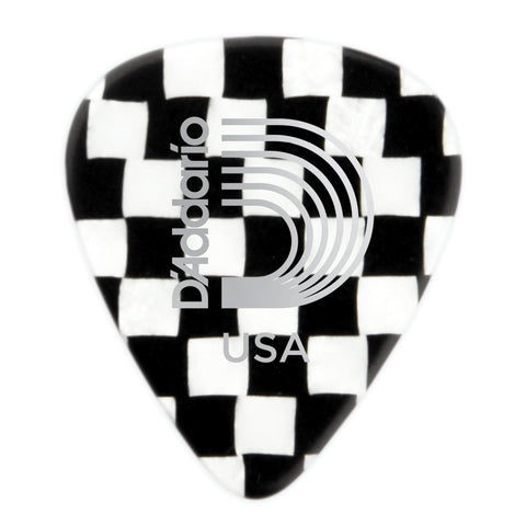 Planet Waves Checkerboard Celluloid Guitar Picks 100 pack, Medium