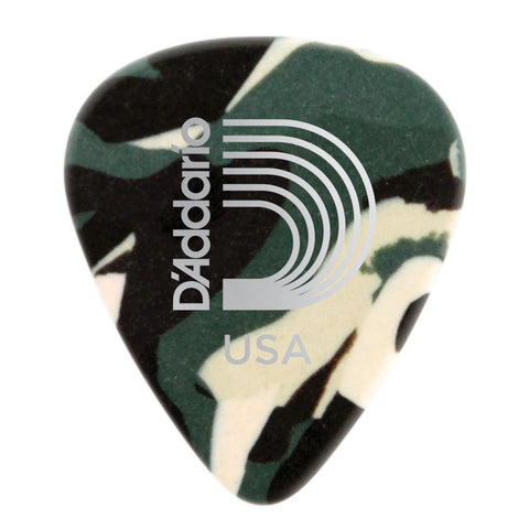 Planet Waves Camouflage Celluloid Guitar Picks, 25 pack, Heavy