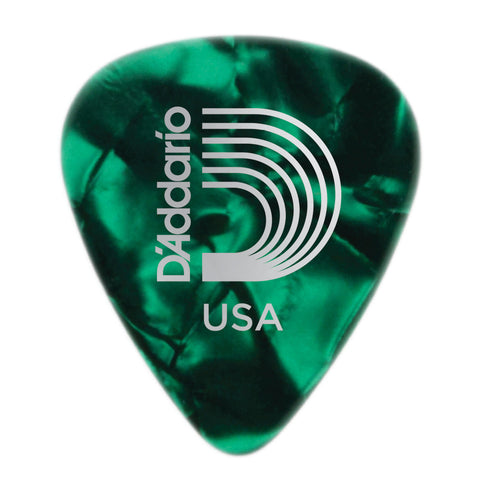 Planet Waves Green Pearl Celluloid Guitar Picks, 100 pack, Light