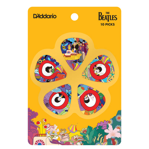 D'Addario Yellow Submarine 50th Anniversary Light Gauge Guitar Picks, 10-pack