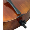 D’Luca Flamed Ebony Inlaid Professional Cello Outfit With Padded Gig Bag, 1/2 Size