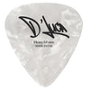 D'Luca Celluloid Standard Guitar Picks White Pearl 1.0mm Heavy 25 Pack