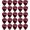 D'Luca Celluloid Standard Guitar Picks Red Pearl 0.50 mm Light 25 Pack