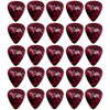 D'Luca Celluloid Standard Guitar Picks Red Pearl 0.70mm Medium 25 Pack