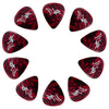 D'Luca Celluloid Standard Guitar Picks Red Pearl 1.0mm Heavy 10 Pack