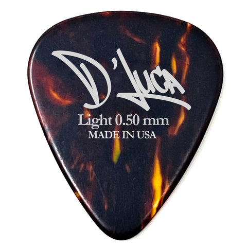 D'Luca Celluloid Standard Guitar Picks Shell 0.50 mm Light 25 Pack