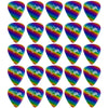 D'Luca Celluloid Standard Guitar Picks Rainbow 0.70mm Medium 25 Pack