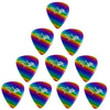 D'Luca Celluloid Standard Guitar Picks Rainbow 1.0mm Heavy 10 Pack