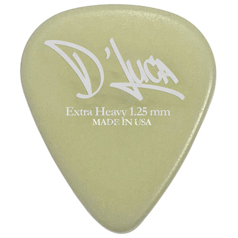 D'Luca Celluloid Standard Guitar Picks Cellu-Glo 1.25mm Extra Heavy 10 Pack