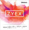 D'Addario Zyex Viola String Set, Long Scale, Medium Tension