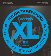 D'Addario ETB92M Tapewound Bass Guitar Strings, Medium, 50-105, Medium Scale