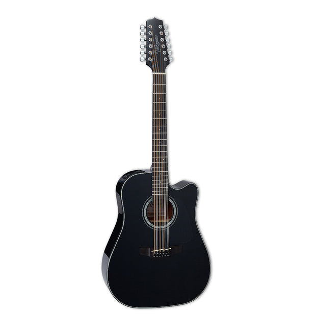 Takamine GD30CE-12 BLK Dreadnought 12 String Acoustic Electric Guitar, Black