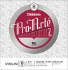 D'Addario Pro-Arte Violin Single Silver Wound D String, 4/4 Scale, Medium Tension