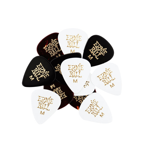 Ernie Ball Medium Assorted Color Cellulose Picks, bag of 12