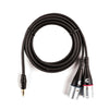 D'Addario Custom Series 1/8” to Dual  XLR Audio 6 ft Cable