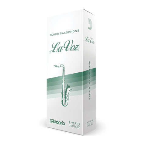 La Voz Tenor Saxophone Reeds, Medium Hard, 5 Pack