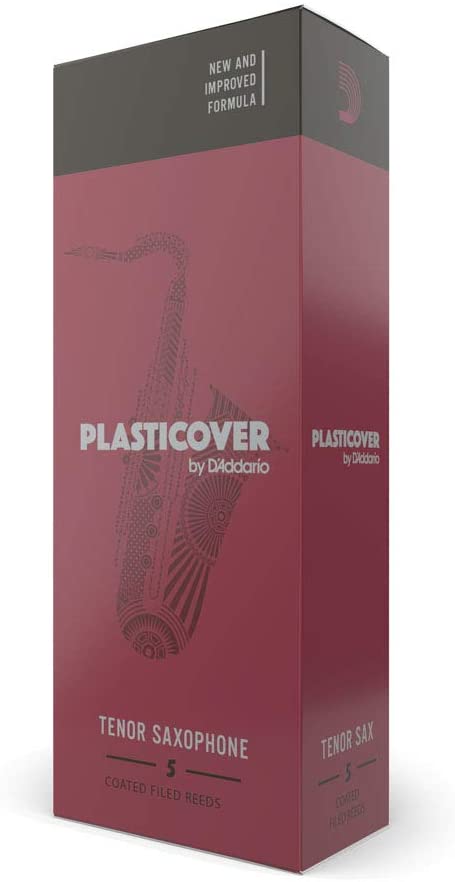 Rico Plasticover Tenor Saxophone Reeds, Strength 2.5, 5-pack