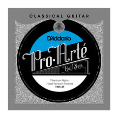 D'Addario TNH-3T Pro-Arte Titanium Nylon Classical Guitar Half Set, Hard Tension